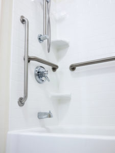 Disabled Handicapped Shower with Grab Bars