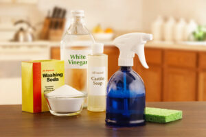 Washing Soda, White Vinegar, Castile Soap