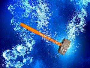 Water hammer noise caused by fast valve shutoff