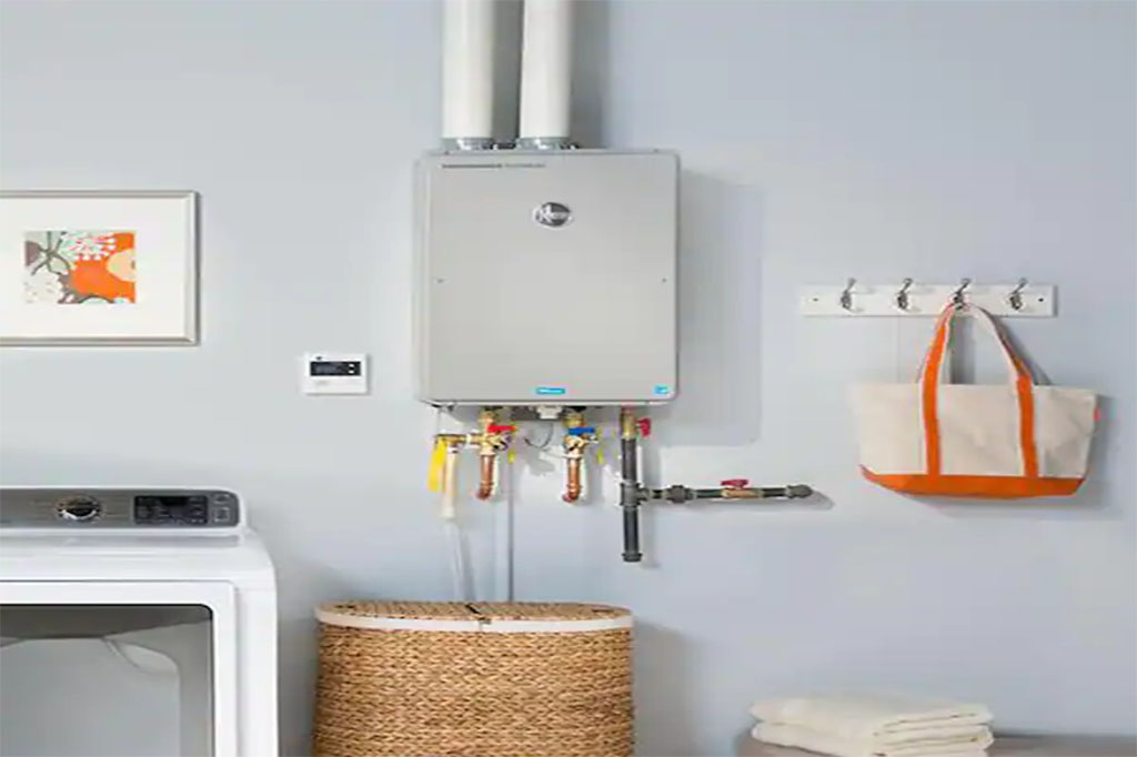 Tankless Water Heater in Use